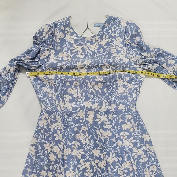 ANTONIO MELANI Born On Fifth Alizee Blue Floral Dress - Picture 6 of 14